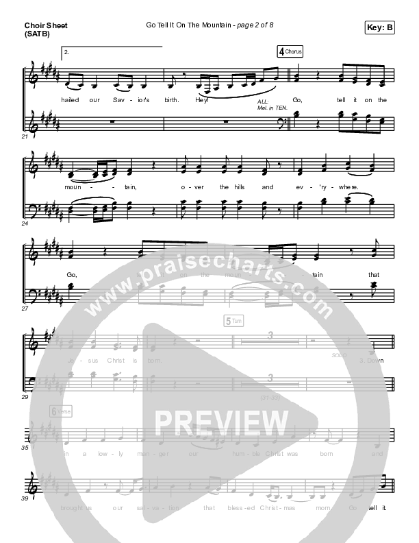 Go Tell It On The Mountain Choir Sheet (SATB) (Maverick City Music / Melvin Chrispell III / Chandler Moore)