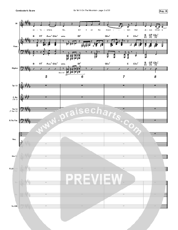 Go Tell It On The Mountain Conductor's Score (Maverick City Music / Melvin Chrispell III / Chandler Moore)