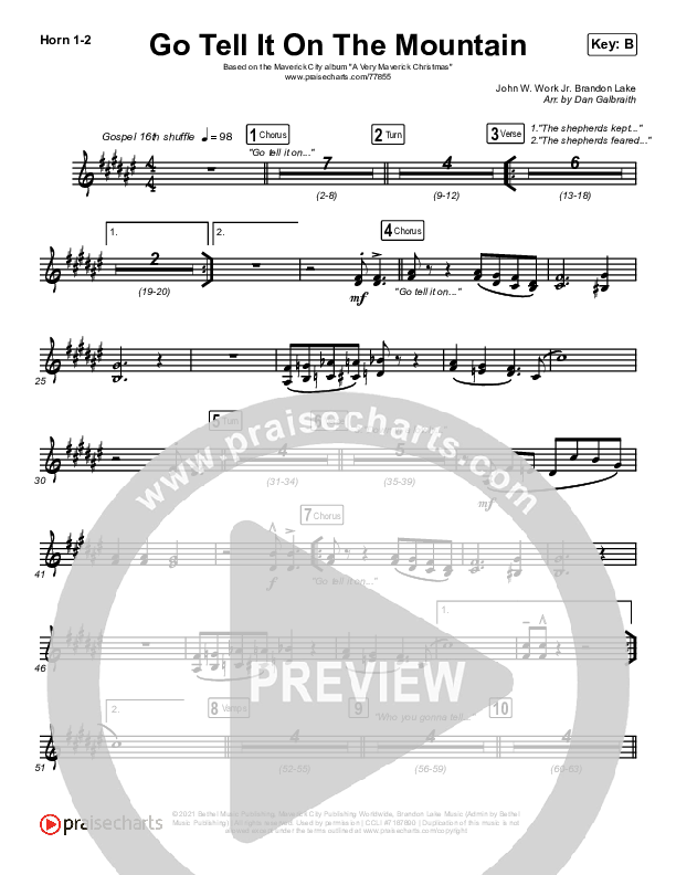 Go Tell It On The Mountain French Horn 1/2 (Maverick City Music / Melvin Chrispell III / Chandler Moore)
