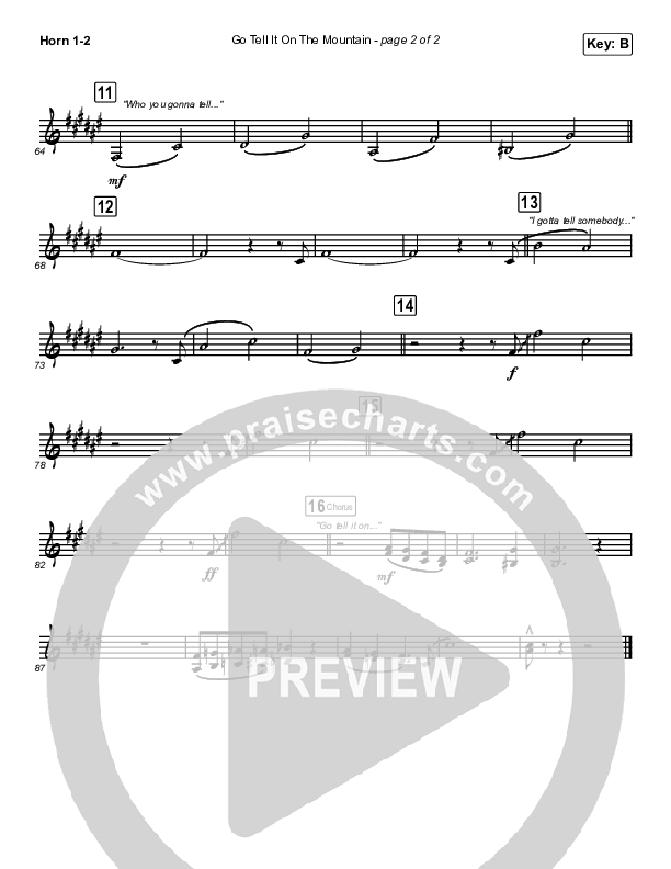 Go Tell It On The Mountain French Horn 1/2 (Maverick City Music / Melvin Chrispell III / Chandler Moore)