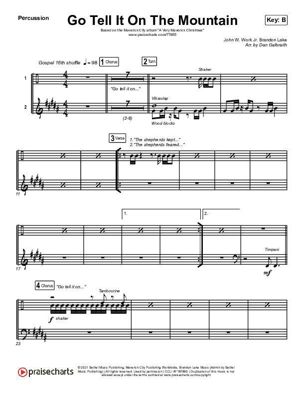 Go Tell It On The Mountain Percussion (Maverick City Music / Melvin Chrispell III / Chandler Moore)