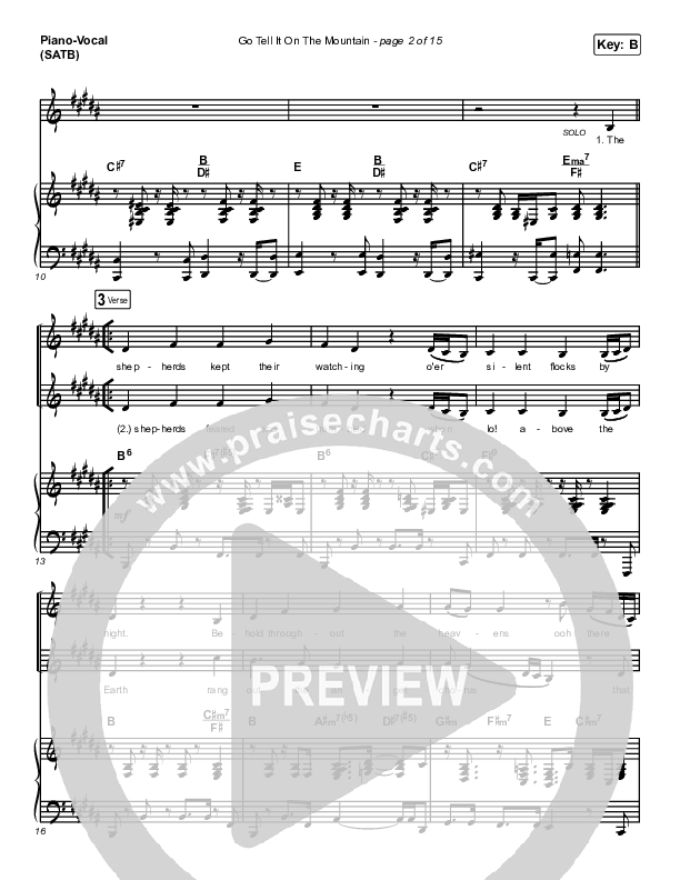 Go Tell It On The Mountain Piano/Vocal Pack (Maverick City Music / Melvin Chrispell III / Chandler Moore)
