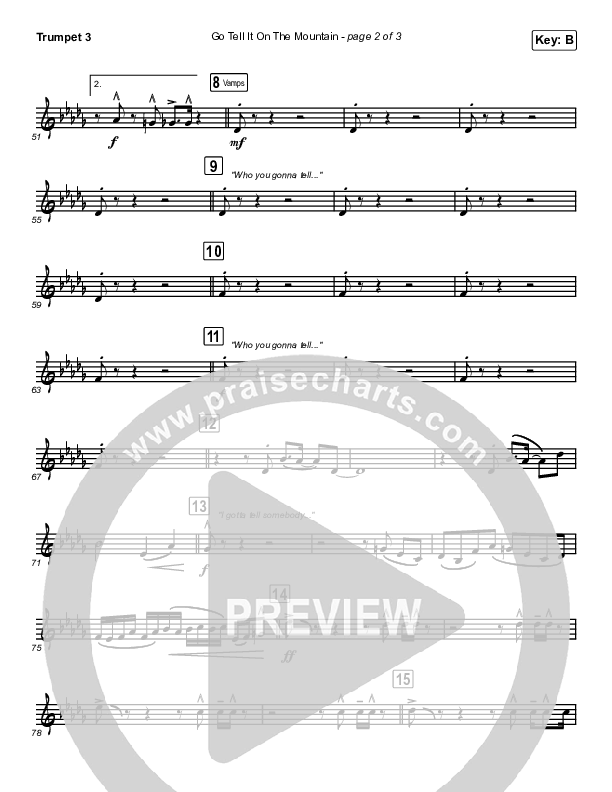 Go Tell It On The Mountain Trumpet 3 (Maverick City Music / Melvin Chrispell III / Chandler Moore)