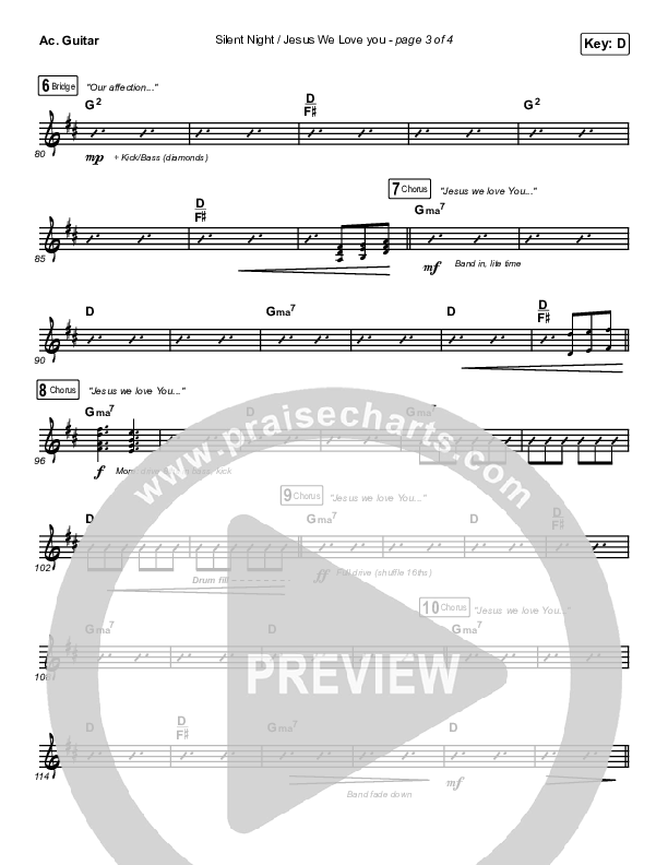 Silent Night / Jesus We Love You Acoustic Guitar (Maverick City Music / Brandon Lake / Phil Wickham / Kim Walker-Smith)