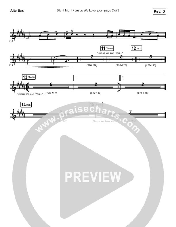 Silent Night / Jesus We Love You Alto Sax (Maverick City Music / Brandon Lake / Phil Wickham / Kim Walker-Smith)