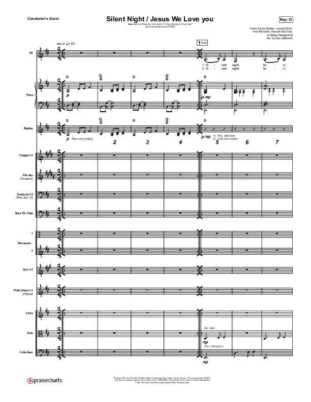 Silent Night / Jesus We Love You Conductor's Score (Maverick City Music / Brandon Lake / Phil Wickham / Kim Walker-Smith)