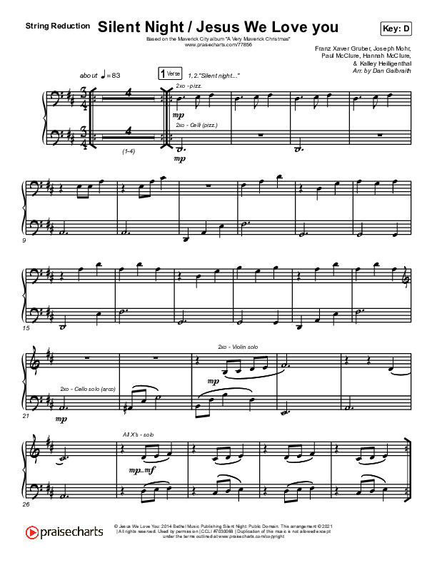Silent Night / Jesus We Love You String Reduction (Maverick City Music / Brandon Lake / Phil Wickham / Kim Walker-Smith)