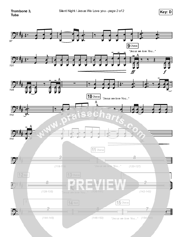 Silent Night / Jesus We Love You Trombone 3/Tuba (Maverick City Music / Brandon Lake / Phil Wickham / Kim Walker-Smith)