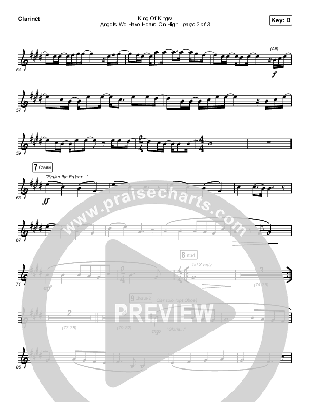 King Of Kings / Angels We Have Heard On High Clarinet (Maverick City Music / Naomi Raine / Kim Walker-Smith)