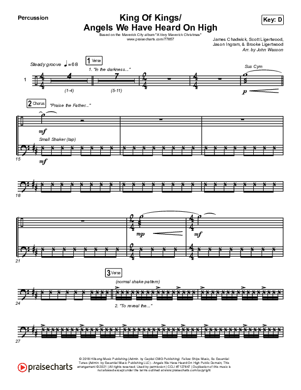 King Of Kings / Angels We Have Heard On High Percussion (Maverick City Music / Naomi Raine / Kim Walker-Smith)