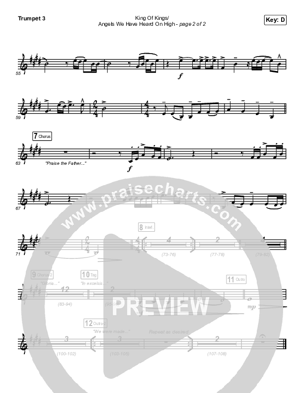 King Of Kings / Angels We Have Heard On High Trumpet 3 (Maverick City Music / Naomi Raine / Kim Walker-Smith)