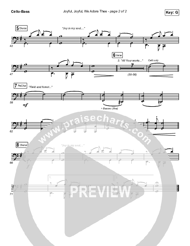Joyful Joyful We Adore Thee Cello/Bass (Maverick City Music / Ryan Ofei)