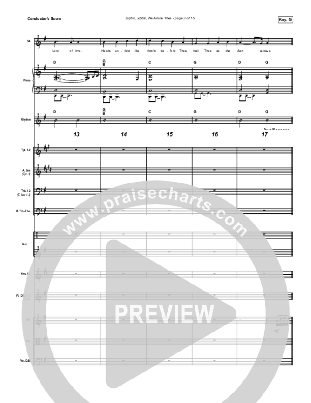 Joyful Joyful We Adore Thee Conductor's Score (Maverick City Music / Ryan Ofei)