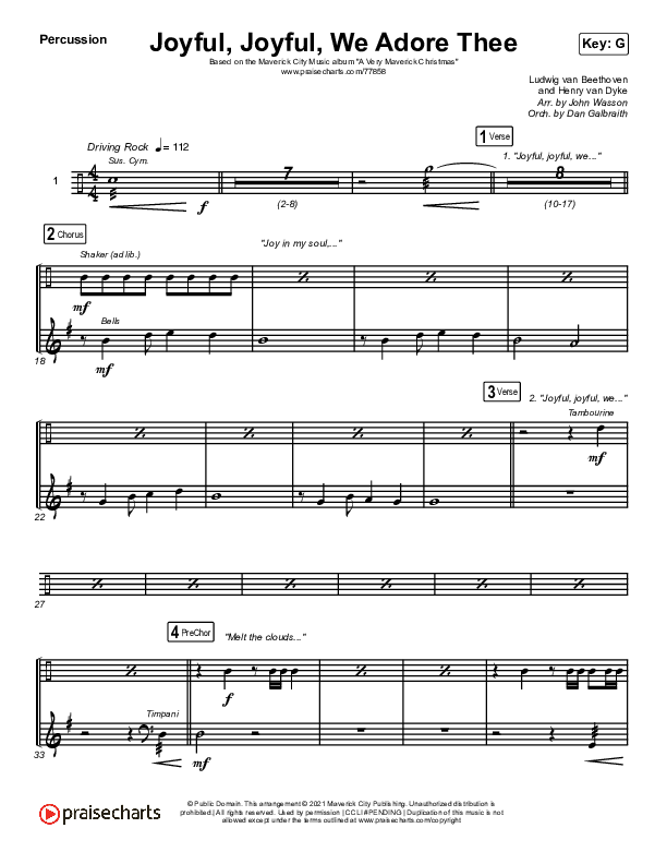 Joyful Joyful We Adore Thee Percussion (Maverick City Music / Ryan Ofei)