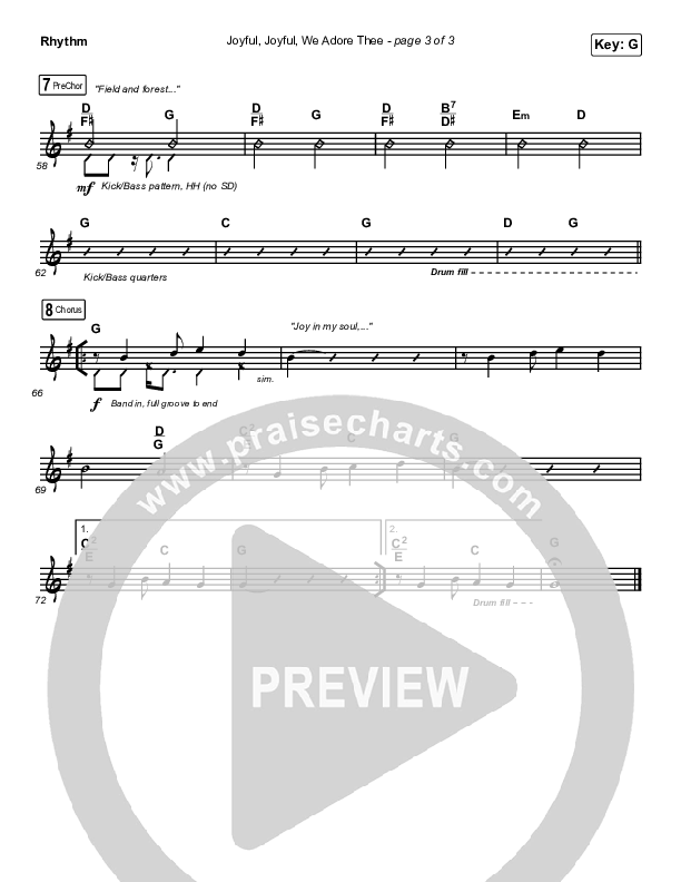 Joyful Joyful We Adore Thee Rhythm Chart (Maverick City Music / Ryan Ofei)