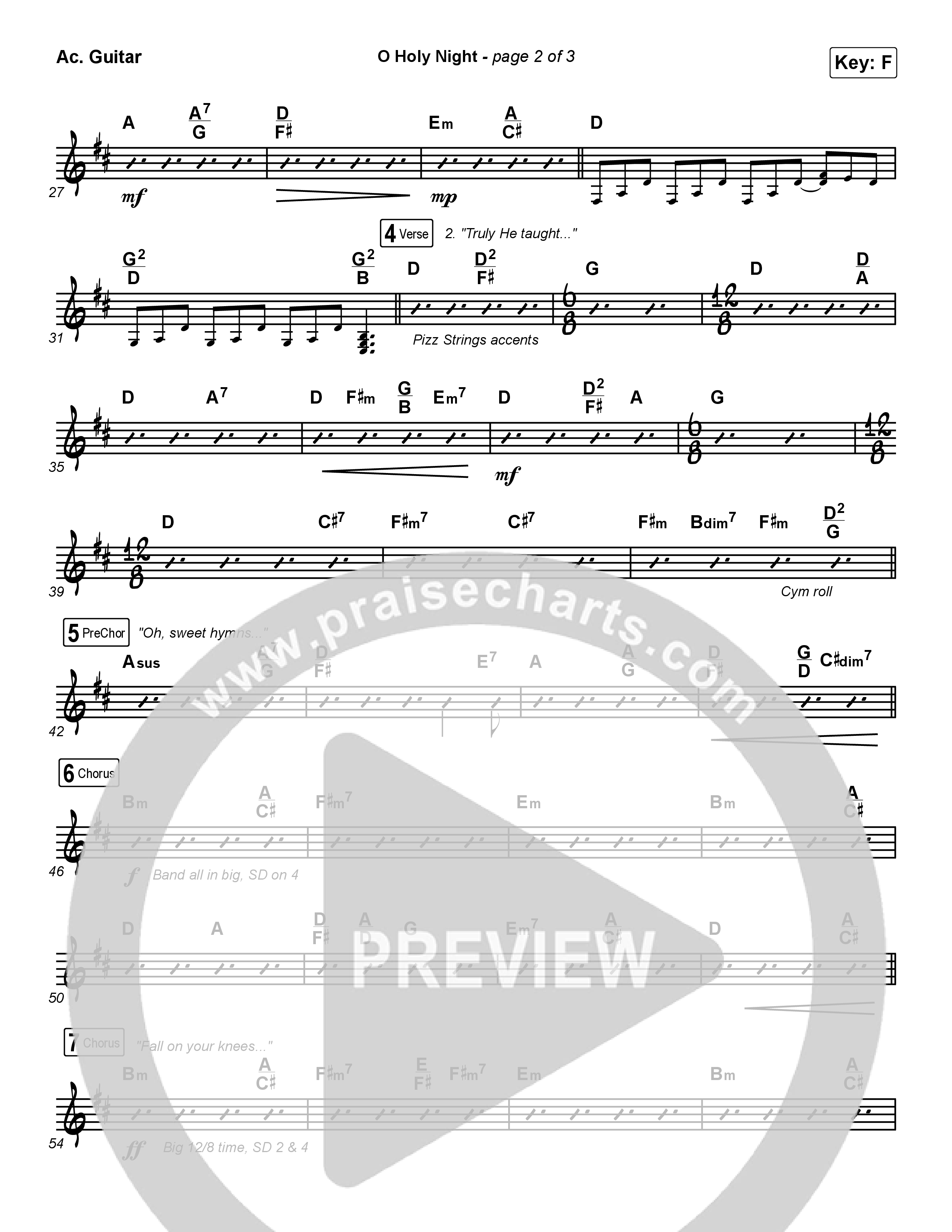 O Holy Night Acoustic Guitar (Maverick City Music / Melvin Chrispell III)