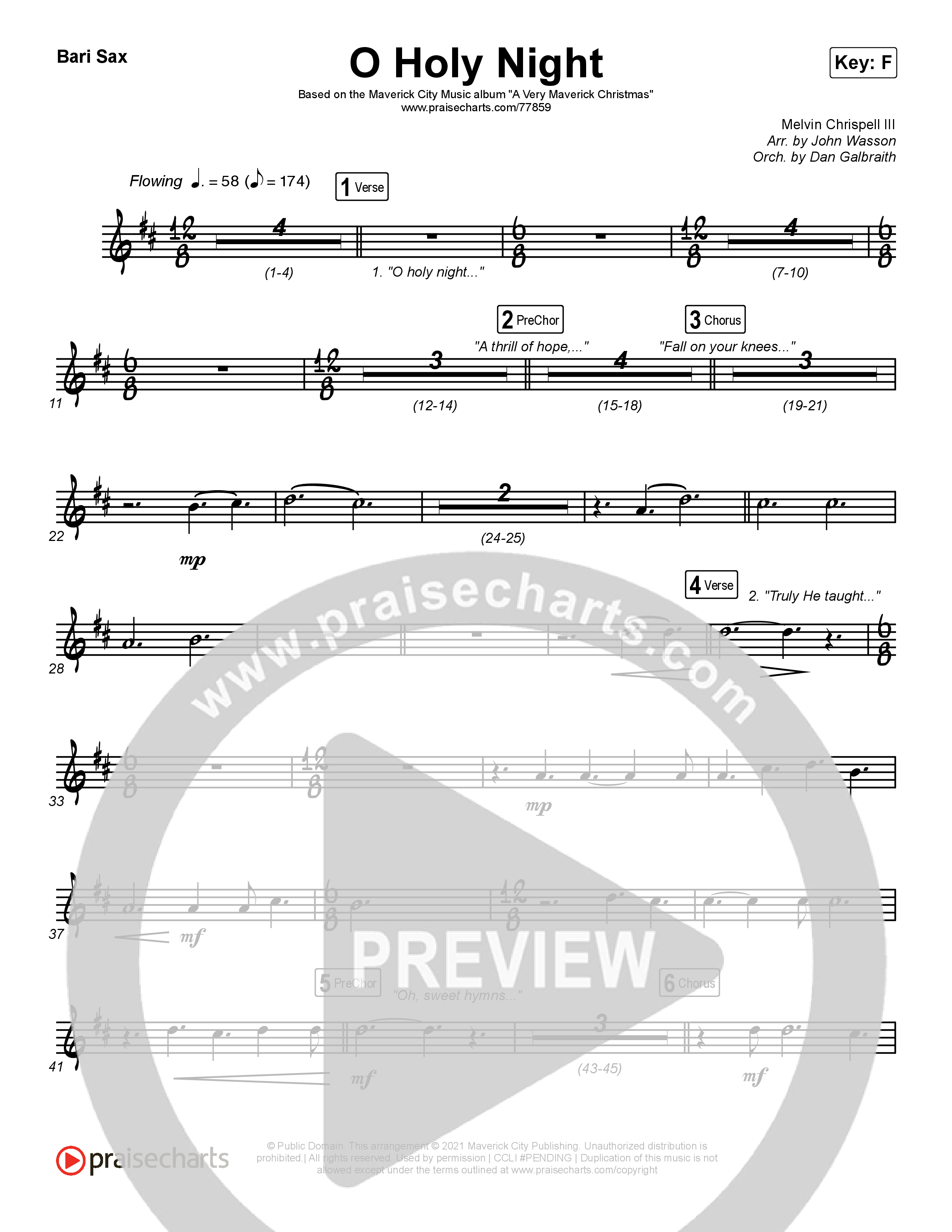 O Holy Night Bari Sax (Maverick City Music / Melvin Chrispell III)