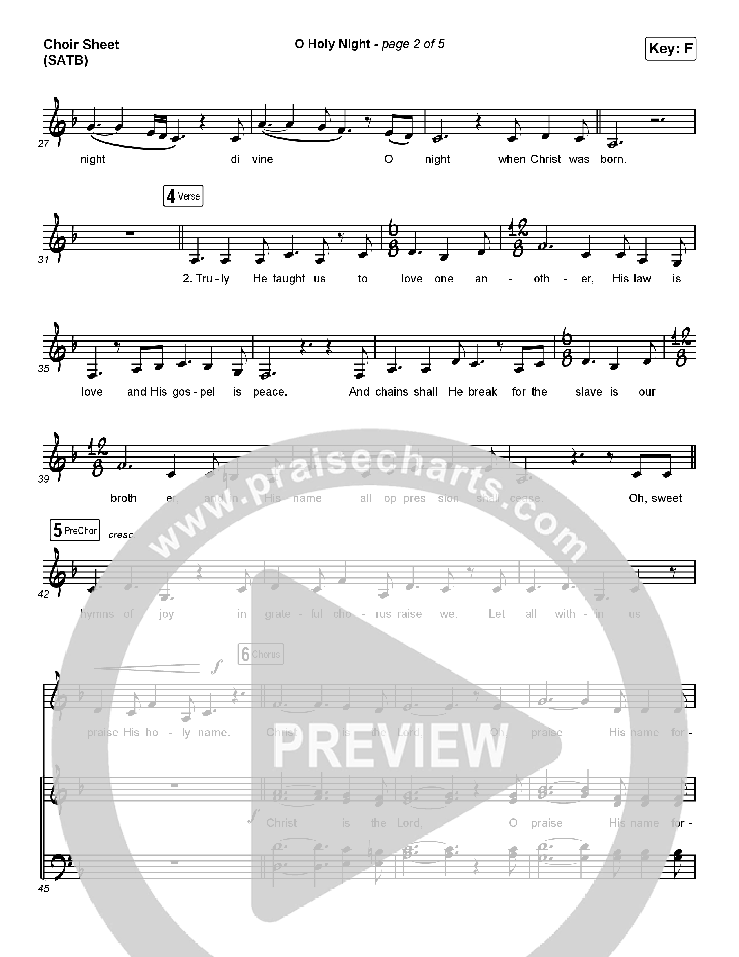O Holy Night Choir Sheet (SATB) (Maverick City Music / Melvin Chrispell III)