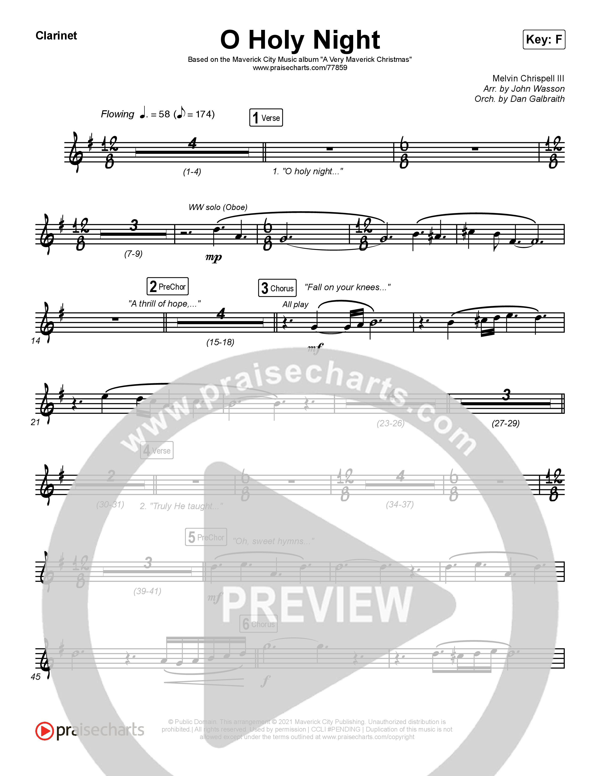 O Holy Night Wind Pack (Maverick City Music / Melvin Chrispell III)