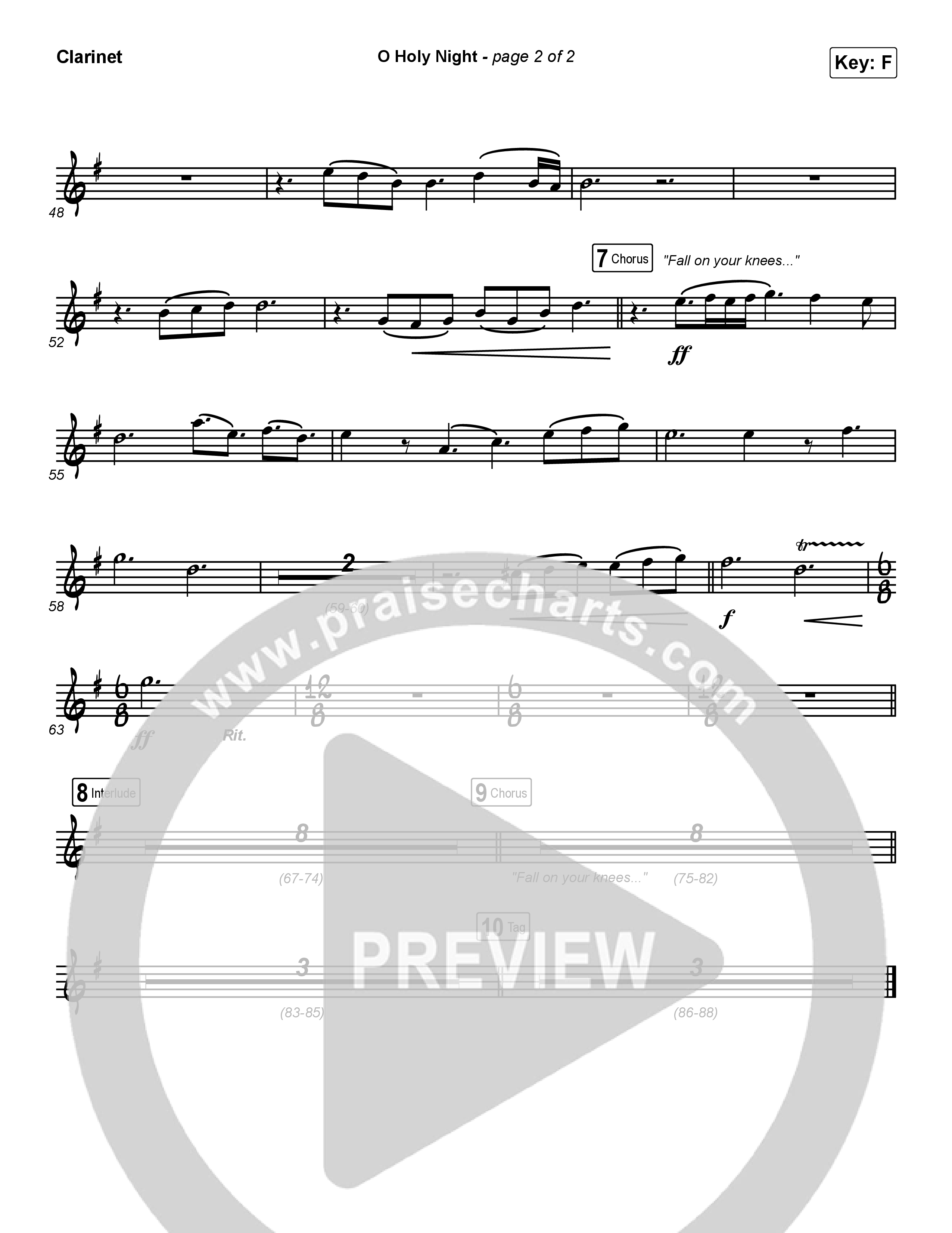 O Holy Night Clarinet 1,2 (Maverick City Music / Melvin Chrispell III)