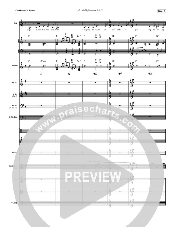 O Holy Night Conductor's Score (Maverick City Music / Melvin Chrispell III)