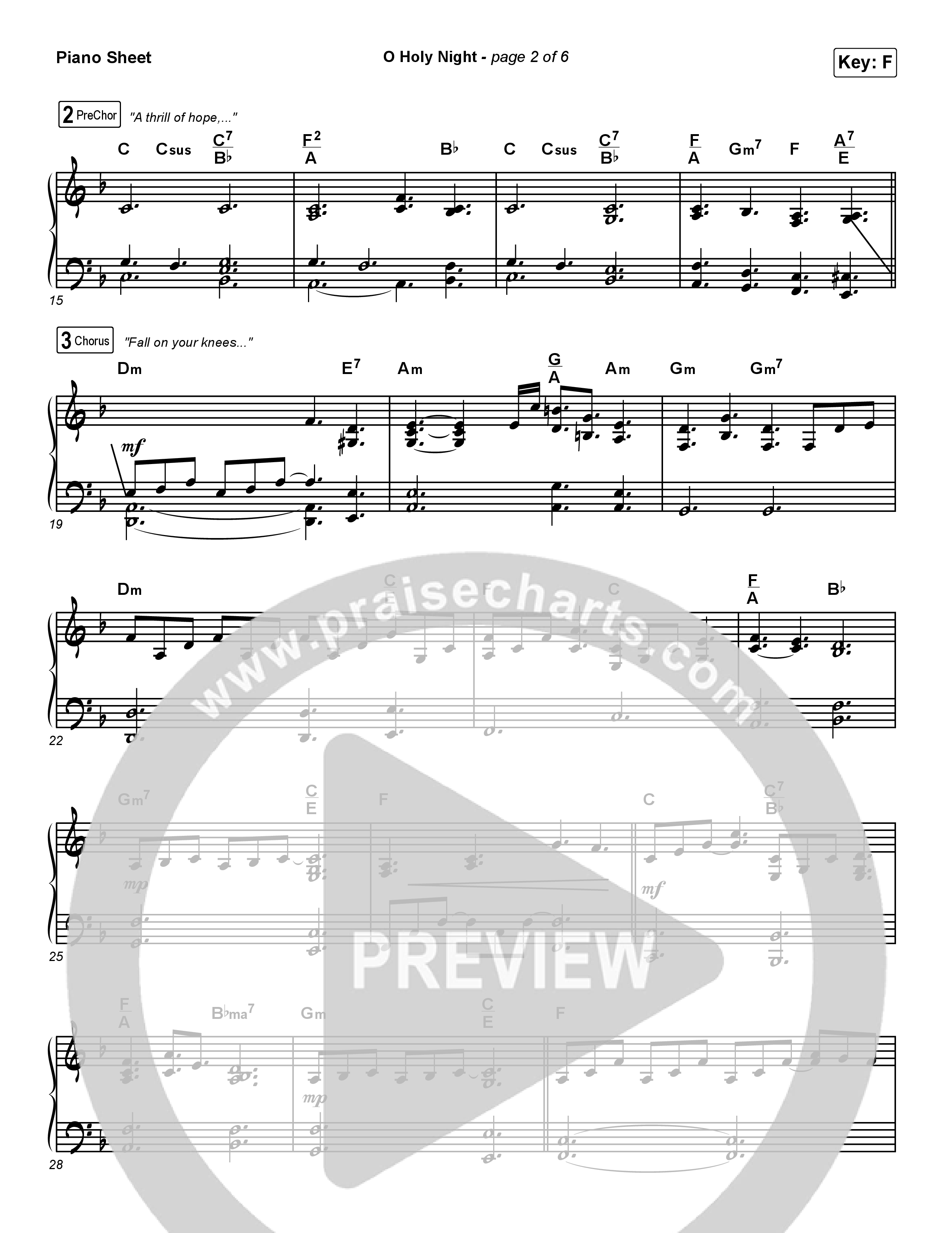 O Holy Night Piano Sheet (Maverick City Music / Melvin Chrispell III)