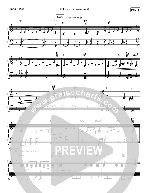 O Holy Night Piano Sheet (Maverick City Music / Melvin Chrispell III)