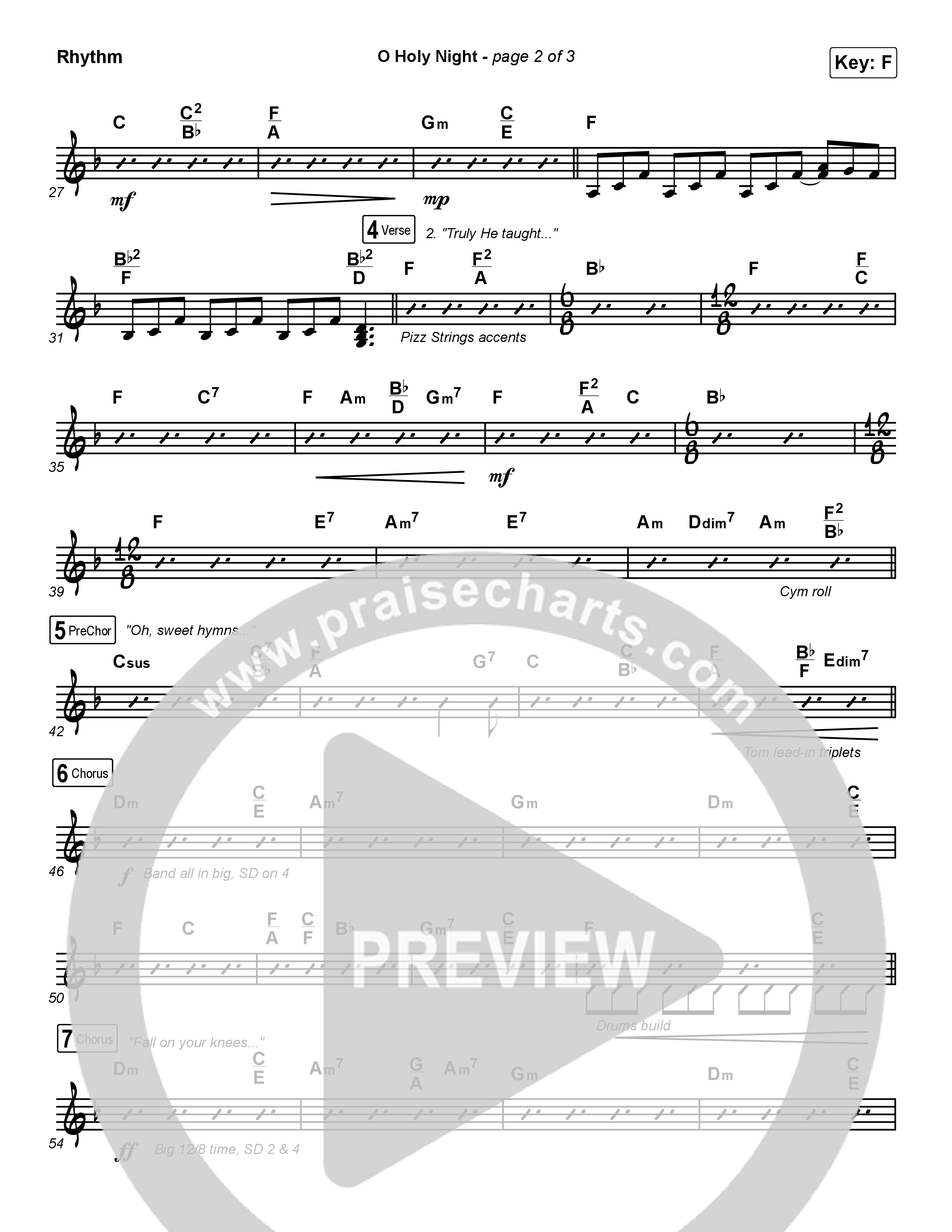 O Holy Night Rhythm Chart (Maverick City Music / Melvin Chrispell III)