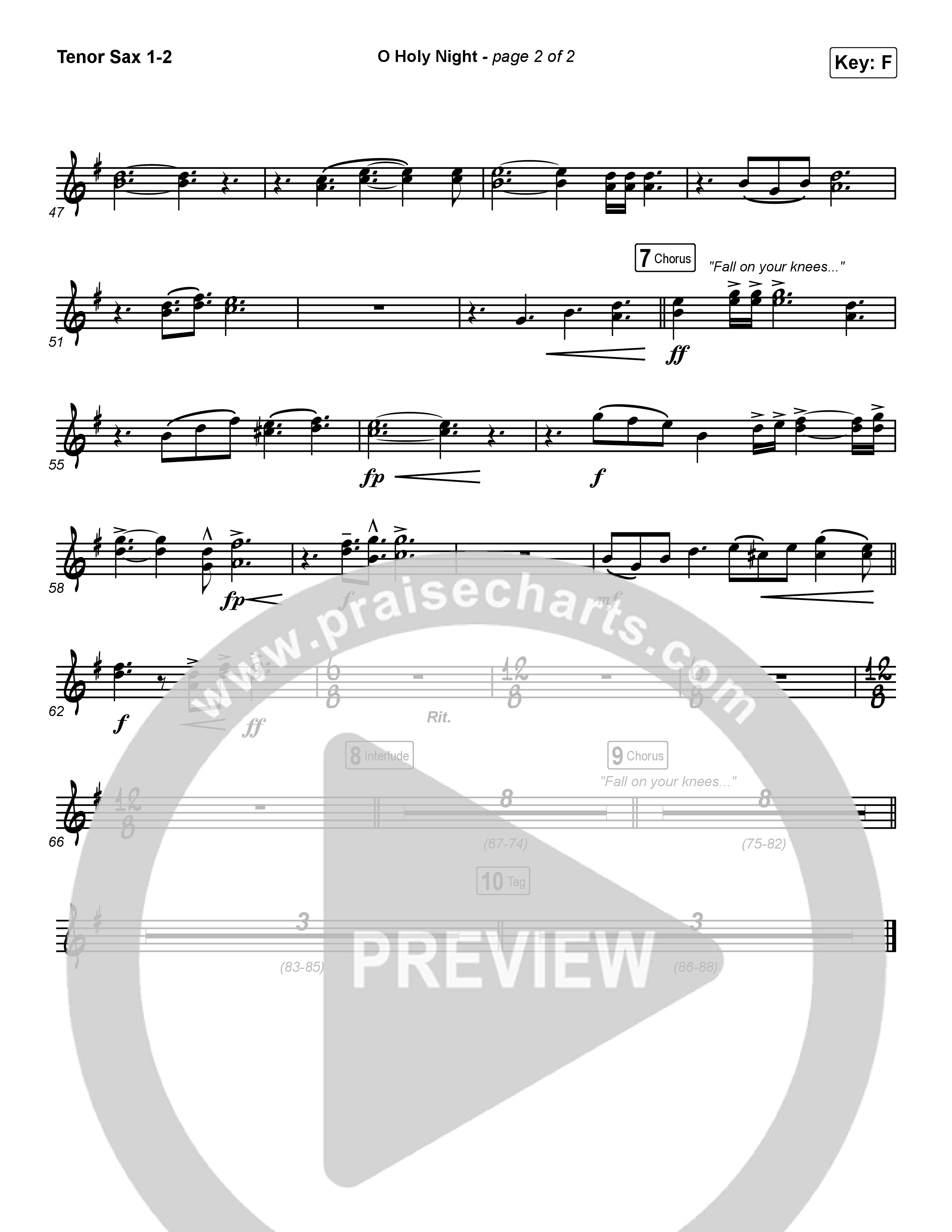 O Holy Night Tenor Sax 1,2 (Maverick City Music / Melvin Chrispell III)