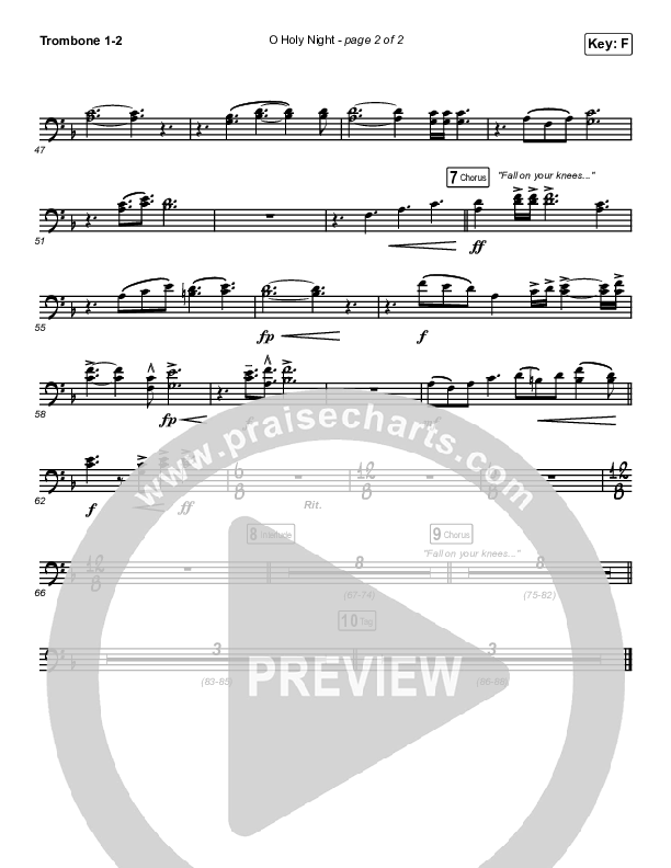 O Holy Night Trombone 1/2 (Maverick City Music / Melvin Chrispell III)