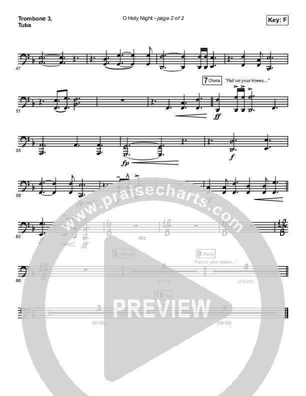 O Holy Night Trombone 3/Tuba (Maverick City Music / Melvin Chrispell III)
