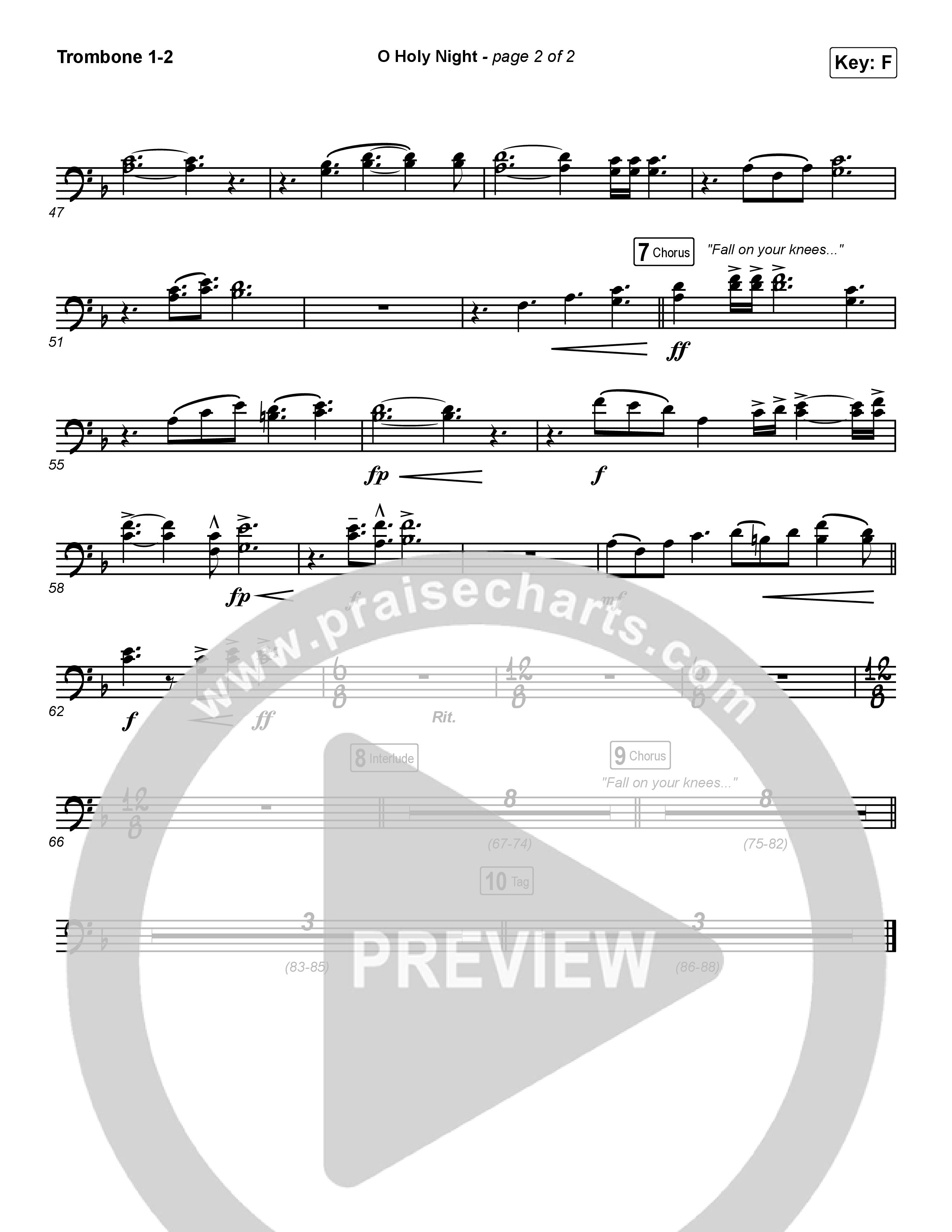 O Holy Night Trombone 1,2 (Maverick City Music / Melvin Chrispell III)