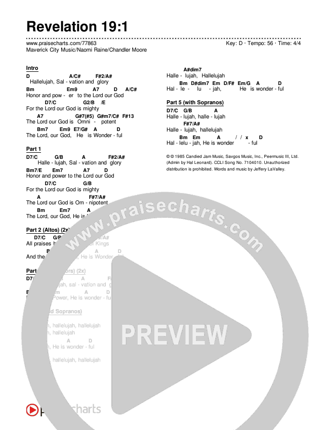 Revelation 19:1 Chords & Lyrics (Maverick City Music / Naomi Raine / Chandler Moore)