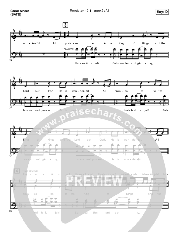 Revelation 19:1 Choir Sheet (SATB) (Print Only) (Maverick City Music / Naomi Raine / Chandler Moore)