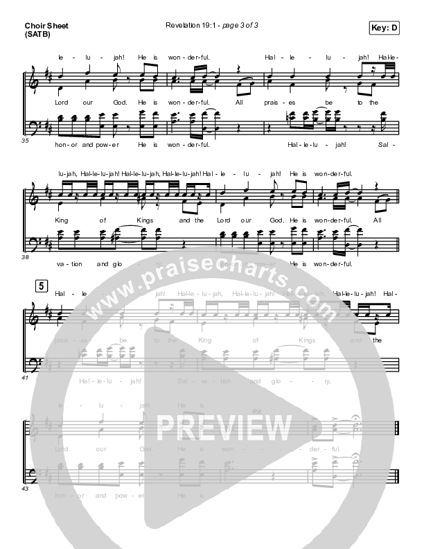 Revelation 19:1 Choir Sheet (SATB) (Print Only) (Maverick City Music / Naomi Raine / Chandler Moore)