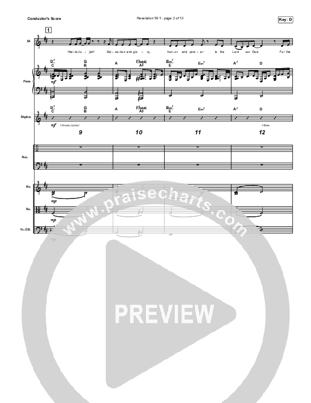 Revelation 19:1 Conductor's Score (Maverick City Music / Naomi Raine / Chandler Moore)