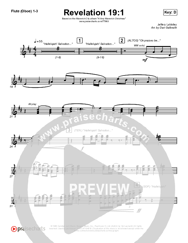 Revelation 19:1 Flute/Oboe 1/2/3 (Maverick City Music / Naomi Raine / Chandler Moore)