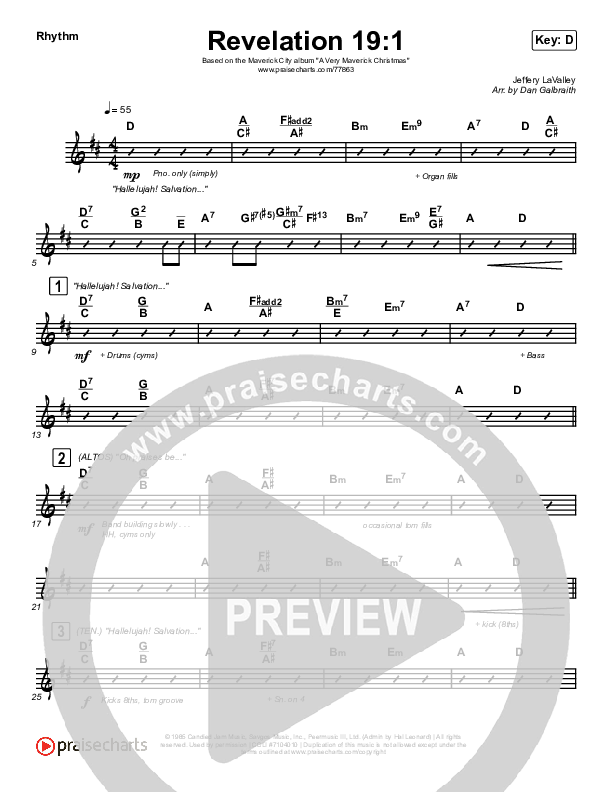 Revelation 19:1 Rhythm Chart (Maverick City Music / Naomi Raine / Chandler Moore)