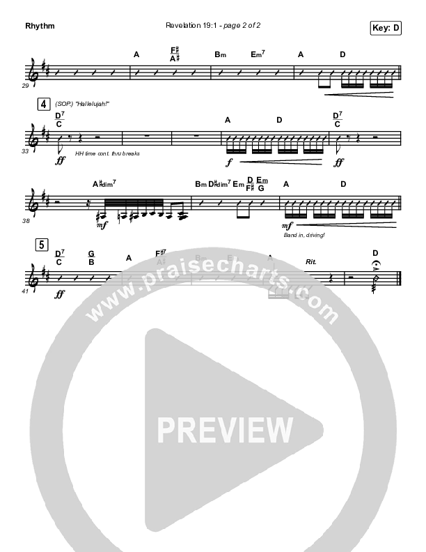 Revelation 19:1 Rhythm Chart (Maverick City Music / Naomi Raine / Chandler Moore)