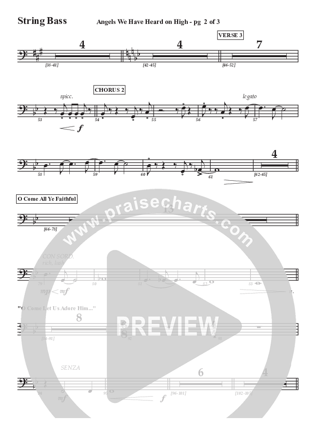 Angels We Have Heard On High Double Bass (Aaron Stewart)