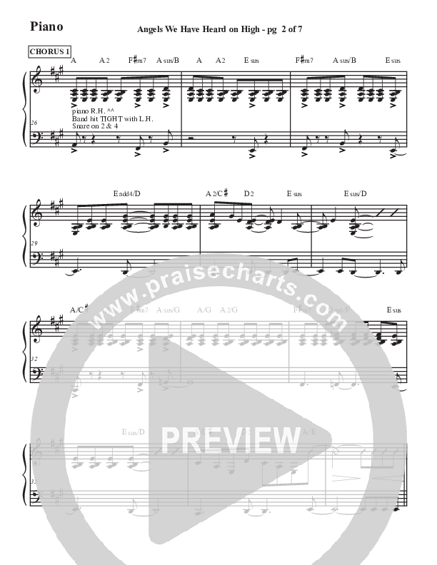 Angels We Have Heard On High Piano Sheet (Aaron Stewart)