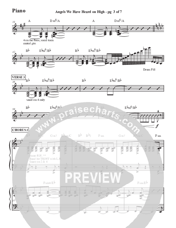 Angels We Have Heard On High Piano Sheet (Aaron Stewart)