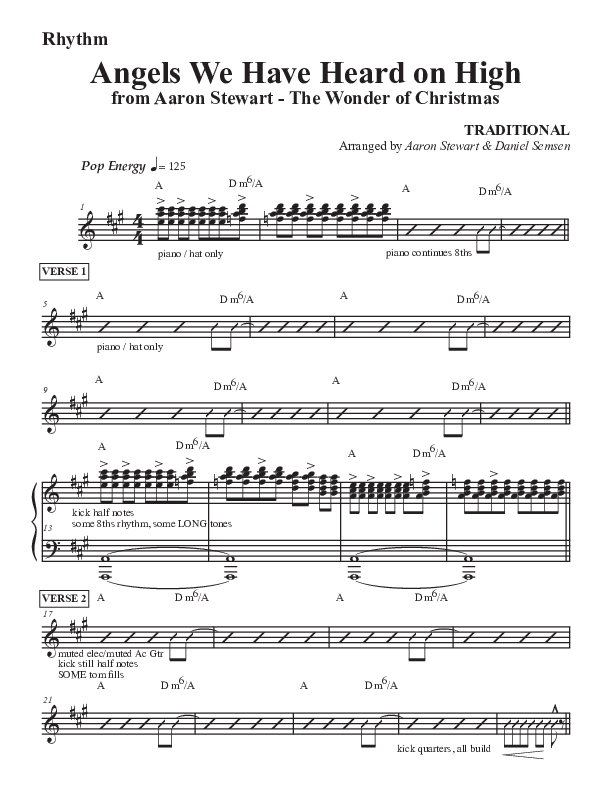 Angels We Have Heard On High Rhythm Chart (Aaron Stewart)