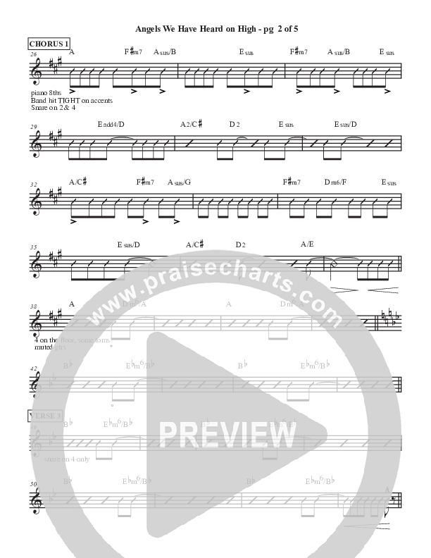 Angels We Have Heard On High Rhythm Chart (Aaron Stewart)