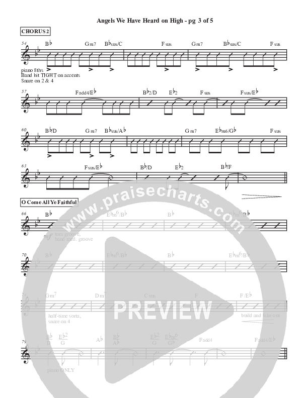 Angels We Have Heard On High Rhythm Chart (Aaron Stewart)