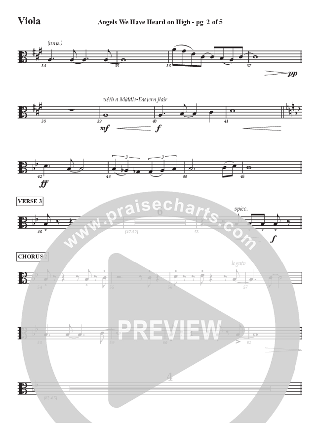 Angels We Have Heard On High Viola (Aaron Stewart)