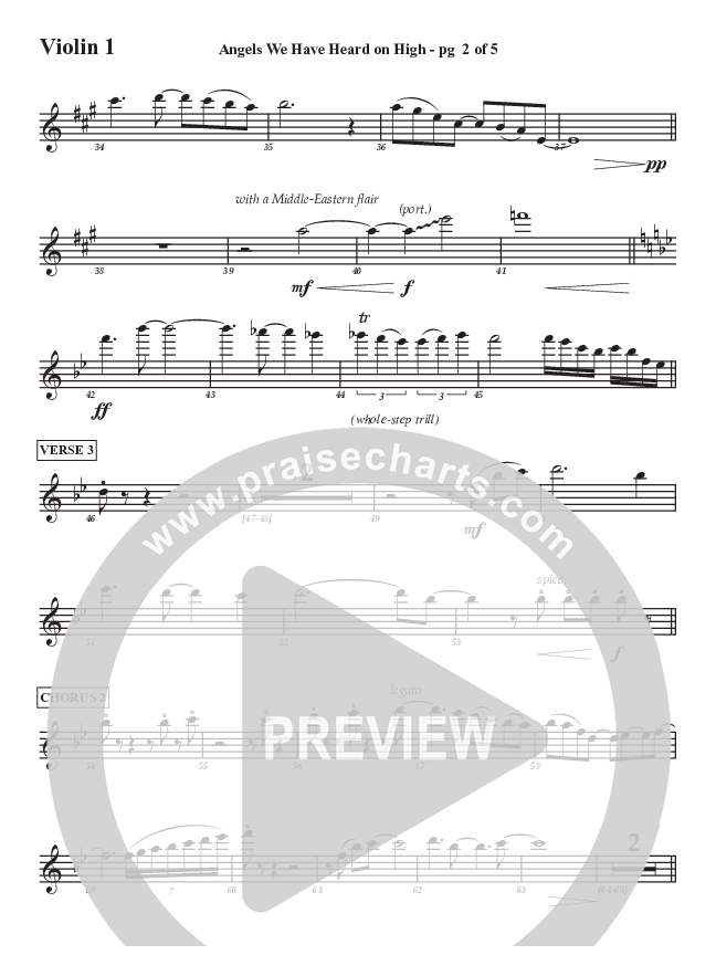 Angels We Have Heard On High Violin 1 (Aaron Stewart)