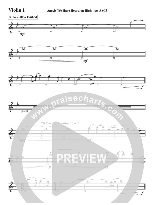 Angels We Have Heard On High Violin 1 (Aaron Stewart)