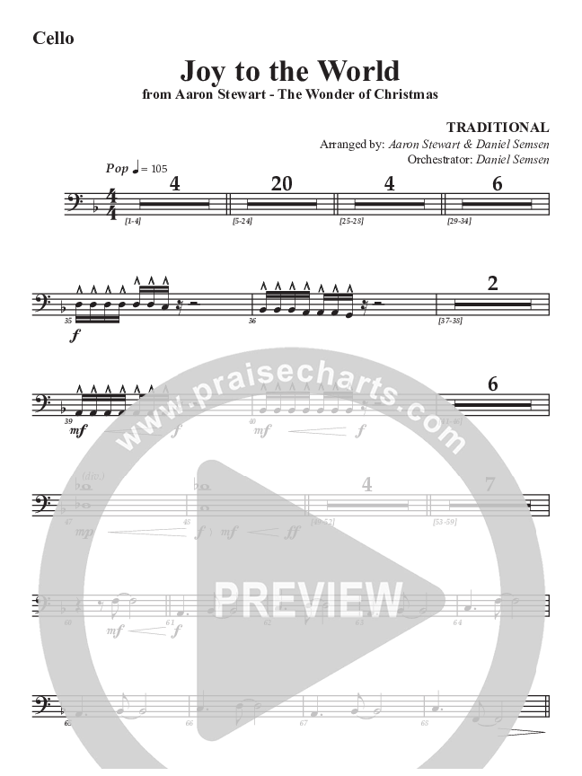 Joy To The World Cello (Aaron Stewart)