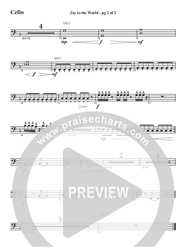 Joy To The World Cello (Aaron Stewart)